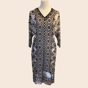 Antik Batik Boho Embroidered Kaftan Style Dress Size 36/ 38